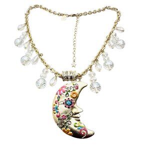 Kirks Folly Womens Necklace Crystal Magnetic Gold Moon Enhancer
